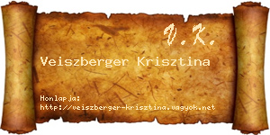 Veiszberger Krisztina névjegykártya