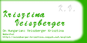 krisztina veiszberger business card
